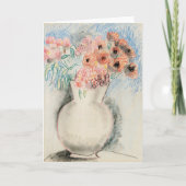 Carte Fleurs roses dans un vase | Christopher Wood (Devant)