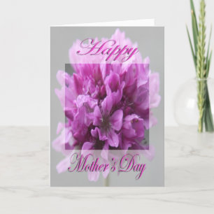Carte Fleurs roses de la Fête des Mères