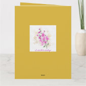 Carte Fleurs roses de la fête des mères avec éclaboussur (Dos)