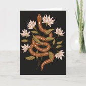 Carte Fleurs roses de serpent Brown (Devant)