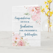 Carte Fleurs roses diplômée filleule (Fleur jaune)