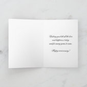 Carte Fleurs roses et blanches 25e anniversaire de maria (Intérieur)