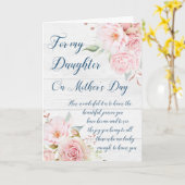 Carte Fleurs roses Fête des mères Fille (Fleur jaune)