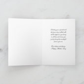 Carte Fleurs roses Fête des mères Mère en droit (Intérieur)