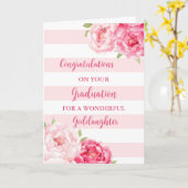 Carte Fleurs roses Godgirl Graduation (Fleur jaune)