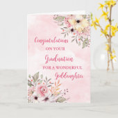 Carte Fleurs roses Godgirl Graduation (Fleur jaune)