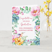 Carte Fleurs roses Godgirl Graduation (Fleur jaune)