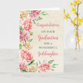 Carte Fleurs roses Godgirl Graduation (Fleur jaune)
