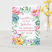 Carte Fleurs roses Grandgirl en droit (Fleur jaune)