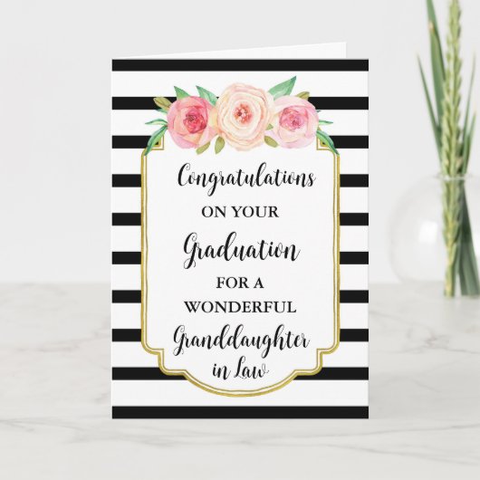 Carte Fleurs roses Grandgirl en droit (Devant)