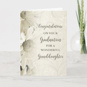 Carte Fleurs roses Grandgirl Graduation