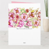 Carte Fleurs roses - Jour du nom hongrois (Dos)