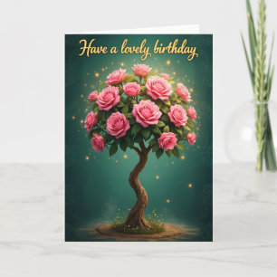 Carte Fleurs Roses Joyeuses