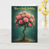 Carte Fleurs Roses Joyeuses (Fleur jaune)
