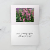 Carte Fleurs roses joyeux anniversaire (Intérieur)