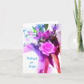 Carte Fleurs roses Penser à vous bien bientôt (Devant)