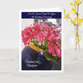 Carte Fleurs roses Personnalisé 7e anniversaire Mariage (Fleur jaune)