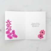 Carte Fleurs roses pour la fête des mères (Intérieur)