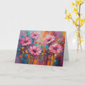 Carte Fleurs roses près de la clôture (Fleur jaune)
