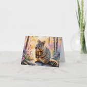 Carte Fleurs roses Quokka mignonnes Aquarelle Vierge Sal (Devant)