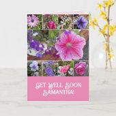 Carte Fleurs roses Rose Floral Petunia Daisy Se Bien (Fleur jaune)