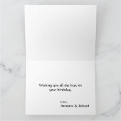 Carte Fleurs roses roses du jardin Anniversaire (Intérieur)