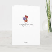 Carte fleurs roses rouges et bourgeons roses fleurs flor (Dos)