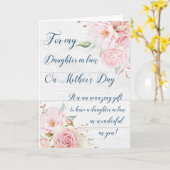 Carte Fleurs roses rustiques pour la fête des mères bell (Fleur jaune)