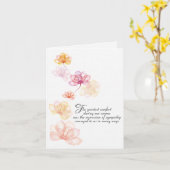 Carte Fleurs roses Sympathie Merci (Fleur jaune)