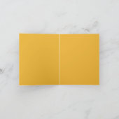 Carte Fleurs rouge et jaune doré Wm Morris avec initiale (Intérieur)