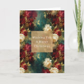 Carte Fleurs rouges blanches vertes (Devant)