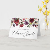 Carte Fleurs rouges et violettes, voulez-vous être ma de (Fleur jaune)