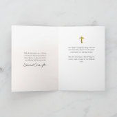 Carte Fleurs rouges éthérées Mémoire éternelle Orthodoxe (Intérieur)