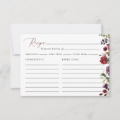 Carte Fleurs rouges, Fleurs roses, Recette Fête des mari (Devant)