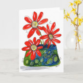 Carte Fleurs rouges lunaires (Fleur jaune)