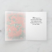Carte Fleurs rouges pour l'anniversaire de mariage des p (Intérieur)