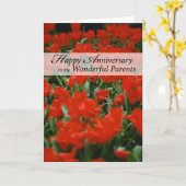 Carte Fleurs rouges pour l'anniversaire de mariage des p (Fleur jaune)