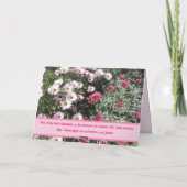 Carte Fleurs rouges roses de marguerite Merci floral (Dos)