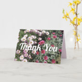 Carte Fleurs rouges roses de marguerite Merci floral (Fleur jaune)