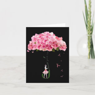 Carte Fleurs Ruban Lutte de sensibilisation au cancer du