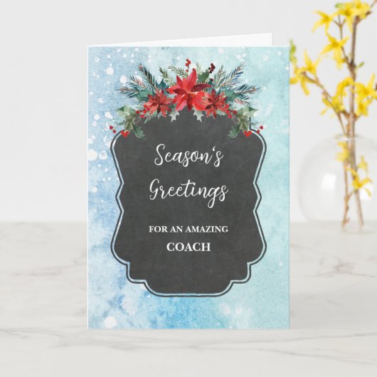 Carte Fleurs rustiques Coach Noël vacances (Fleur jaune)