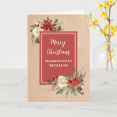 Carte Fleurs Rustiques De Deux Fêtes De Noël (Fleur jaune)