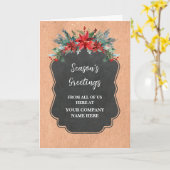 Carte Fleurs rustiques Fêtes de Noël d'entreprise (Fleur jaune)