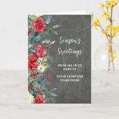 Carte Fleurs rustiques Fêtes de Noël des employés (Fleur jaune)