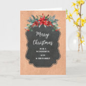 Carte Fleurs rustiques Fils et famille Joyeux Noël (Fleur jaune)