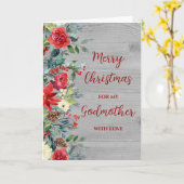 Carte Fleurs rustiques Godmère Joyeux Noël (Fleur jaune)