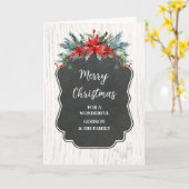 Carte Fleurs rustiques Godson & Family Joyeux Noël (Fleur jaune)