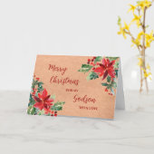 Carte Fleurs rustiques Godson Joyeux Noël (Fleur jaune)