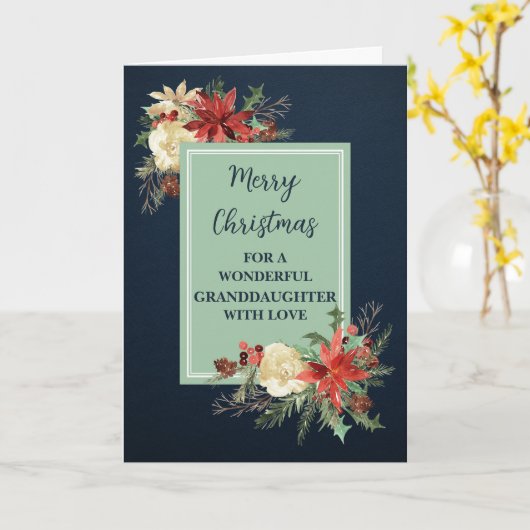 Carte Fleurs rustiques Grand-fille Joyeux Noël (Fleur jaune)