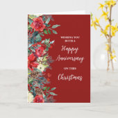 Carte Fleurs rustiques Joyeux anniversaire à Noël (Fleur jaune)